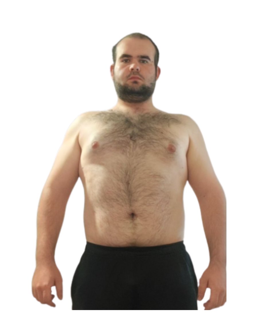 Después: el mismo alumno tras perder 10 kg